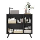 Ver imagem 5 de Gabinete Banheiro 3 Portas Retrô 90cm Multimóveis Mp5030 Preto