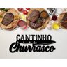 Cantinho Do Churrasco Aplique De Parede Em Mdf Preto Enfeite - 3