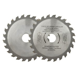Disco de Corte Serra Circular para Madeira 24 Dentes 110x20mm | Fertak