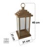 Lanterna Marroquina Dourado Rustica Artesanal Media Libertas Rosas Lanterna Rustica Verniz - 2