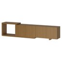 Ver imagem 3 de Rack Extensível Ripado TV 75 Polegadas Planejado 244cm Aruá CabeCasa MadeiraOriginals Marrom Jatobá