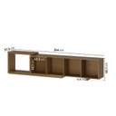 Ver imagem 4 de Rack Extensível Ripado TV 75 Polegadas Planejado 244cm Aruá CabeCasa MadeiraOriginals Marrom Jatobá