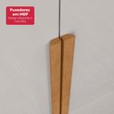 Ver mais imagens de Guarda Roupa Casal 100% Mdf 6 Portas Easy Move 2,40 com Pés Amendoa Clean/off White