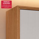 Ver imagem 7 de Guarda Roupa Casal 100% Mdf 6 Portas Easy Move 2,40 com Pés Amendoa Clean/off White