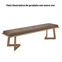 Ver imagem 4 de Banco 155 cm MH-5347 Madeira Laca Fosca Preta Assento Estofado Marrom A6