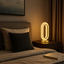 Ver imagem 1 de Luminária de Mesa Abajur Decorativo Efeito Cristal Dourado Touch 3 Tons Bateria Recarregável:Modelo