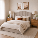 Ver imagem 4 de Cabeceira Cama Box Casal Queen 160cm Zoe Estofada Boucle Moderna