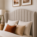 Ver imagem 2 de Cabeceira Cama Box Casal Queen 160cm Zoe Estofada Boucle Moderna