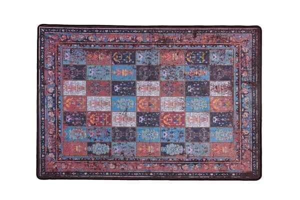 Tapete Lótus 2,00 x 1,40 Indiano Veludo Sala Quarto Mandala - Marrom - 3