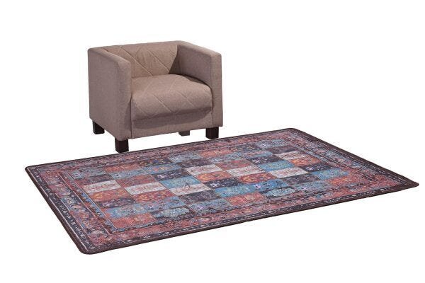 Tapete Lótus 2,00 x 1,40 Indiano Veludo Sala Quarto Mandala - Marrom - 1