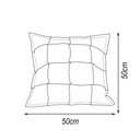 Ver imagem 3 de Almofada Decorativa de Couro Legítimo 50x50cm Luiza Fendi - Mozzelar