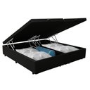Ver imagem 5 de Cama Box Baú Casal Bipartido Sintético Sereneprime Preto 138x188x44