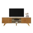 Ver imagem 2 de Rack em Mdf e Mdp Gaia 2 Portas de Correr Off White e Naturalle