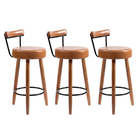 Kit 3 Banquetas Cozinha e Espaço Gourmet Clarice 80 Cm - Amarula