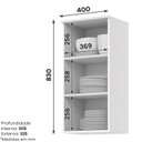 Ver imagem 3 de Aéreo 400mm 01 Porta Americana Branco Hp - Henn