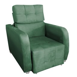 Poltrona Reclinavel Sala de Estar Safira Amamentação Verde - 3