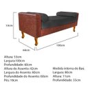 Ver imagem 4 de Recamier Félix Solteiro 100cm Corano Nozes e Linho Chumbo