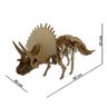 Brinquedo Quebra Cabeça 3D Dinossauro Tricerátops Mdf - 4