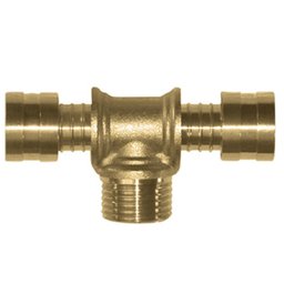 Tê Rosca Central Macho Pex Água 20x1/2x20 Kit C/ 20 - Emmeti - 2