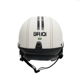 Capacete Coquinho Scooter Moto Elétrica Bike Couro Branco - 4