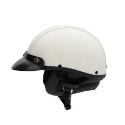 Capacete Coquinho Scooter Moto Elétrica Bike Couro Branco - 2