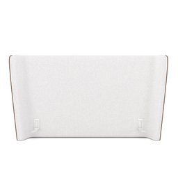 Cabeceira Design para Cama King Torres Pés em Madeira Pu/bouclê Caramelo/off White G91 - Gran Belo - 7