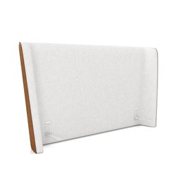 Cabeceira Design para Cama King Torres Pés em Madeira Pu/bouclê Caramelo/off White G91 - Gran Belo - 1