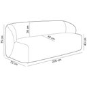 Ver imagem 7 de Sofá 3 Lugares 205cm com Poltrona Giratória Orgânica Heidy F04 Linho Bege - Lyam Decor