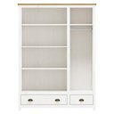 Ver imagem 3 de Guarda Roupa 3 Portas 2 Gavetas Branco/freijó Topázio - Fn