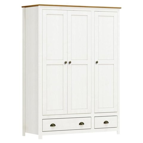 Guarda Roupa 3 Portas 2 Gavetas Branco/freijó Topázio - Fn