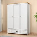 Ver imagem 2 de Guarda Roupa 3 Portas 2 Gavetas Branco/freijó Topázio - Fn