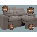 Ver imagem 4 de Sofá Confort 1,80M Assento Retrátil e Reclinável Velosuede Marrom - NetSofás
