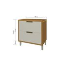 Ver imagem 5 de Kit de Cozinha 5 Peças Imperatriz (2 Balcões + 2 Aéreos+ 1 Paneleiro) C5p28 Freijo/off White -