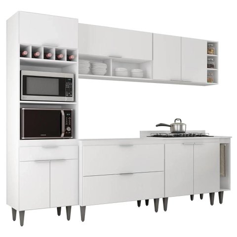 Armário de Cozinha CP07 para Pia 100cm Pérola Z34 Branco - Mpozenato