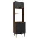 Ver imagem 1 de Torre Quente 60 cm 3 Portas Rustic/Preto Lille Madesa