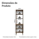 Ver imagem 3 de Torre Quente 60 cm 3 Portas Rustic/Preto Lille Madesa