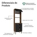 Ver imagem 4 de Torre Quente 60 cm 3 Portas Rustic/Preto Lille Madesa