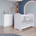 Ver imagem 1 de Quarto de Bebê Completo Bala de Menta 5 Gavetas Branco - Henn