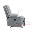 Ver imagem 3 de Cadeira do Papai Reclinavel Elétrica e Usb Corino Premium Cinza