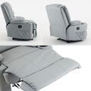 Ver mais imagens de Cadeira do Papai Reclinavel Elétrica e Usb Corino Premium Cinza