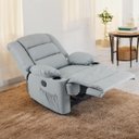 Ver imagem 2 de Cadeira do Papai Reclinavel Elétrica e Usb Corino Premium Cinza