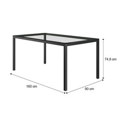 Conjunto Sala de Jantar Niteroi Preto Mesa e 6 Cadeiras Carraro - 2