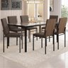 Conjunto Sala de Jantar Niteroi Preto Mesa e 6 Cadeiras Carraro - 1