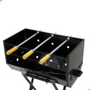 Ver imagem 3 de Churrasqueira com Suporte Grelha e 3 Espetos Preto