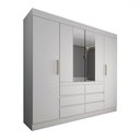 Ver imagem 3 de Guarda-roupa Casal Honey 4 Portas 6 Gavetas com Espelho - Panorama Móveis