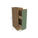 Ver imagem 6 de Nicho Porta Condimentos Celeste Kappesberg 100% Mdf Nogueira/verde 20cm