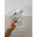 Ver imagem 6 de Vaso Proença Decorativo Cachepô Enfeite 20x15x15cm Cristal Eco Transp