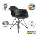 Ver imagem 4 de Mesa Jantar Industrial Canela 137X90Cm Com 4 Poltronas Pretas Base Ferro Pre Cor: Canela