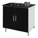 Ver imagem 1 de Balcao Luanda P/ Cooktop De 04 Bocas Bra / Preto C 02 Portas PASSE BEM