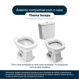Tampa de Vaso Sanitario Thema Pessego para Bacia Incepa - 3 Tampa de Vaso Sanitario Thema Pessego para Bacia Incepa - 3